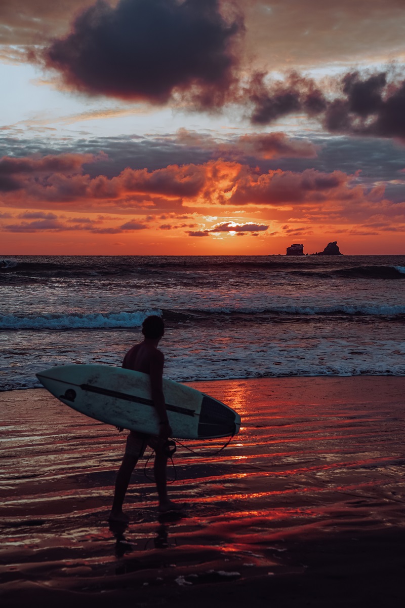 sunset surf ecuador